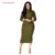Women's Plus Size A Line Dress Solid Color Round Neck Long Sleeve Spring Summer Work Knee Length Dress Causal Daily Dress 1