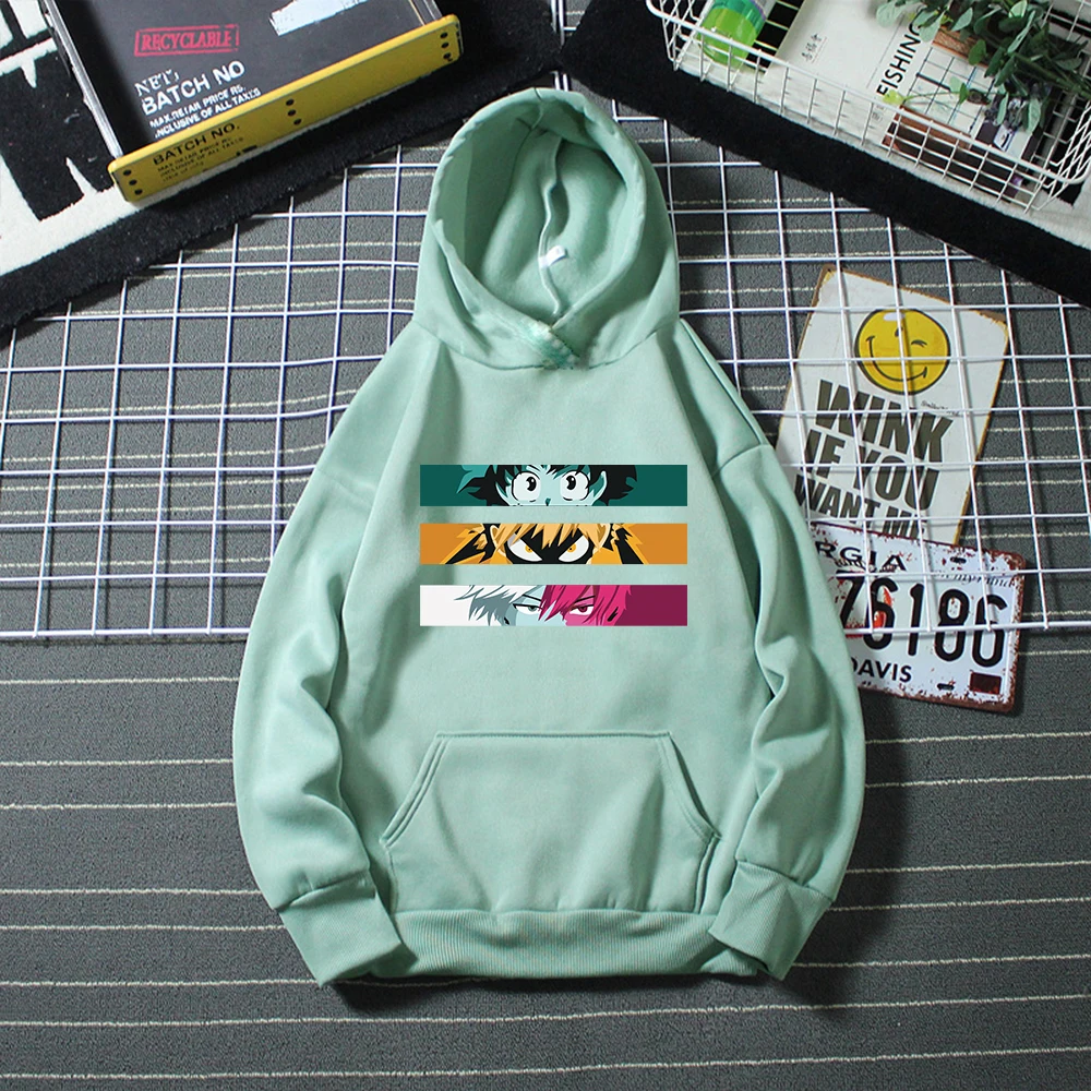 

Anime My Hero Academia Eyes Hoodie Men Women Funny Pullover Kawaii Sweatshirts Cloth Harajuku