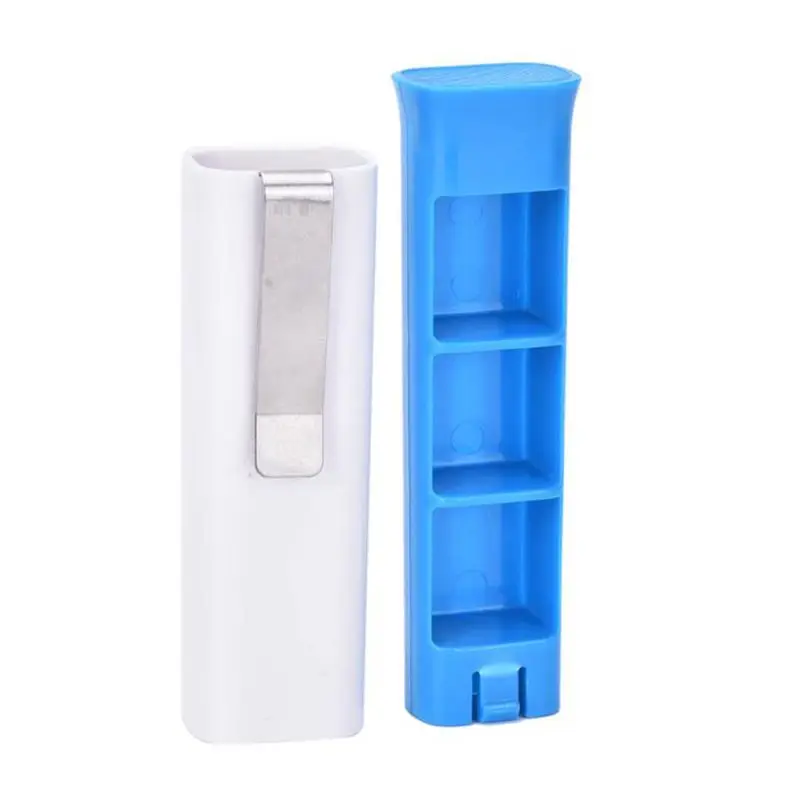 

Portable Pill Box Case Storage Organizer Travel 3 Grid Medicine Case Container Comes with 3 grid design