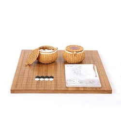 Wooden Go Gobang Chessboard Set Portable Chinese Chess Make Baskets Black and White Chess Pieces Juego De Mesa Table Game ZY50CG