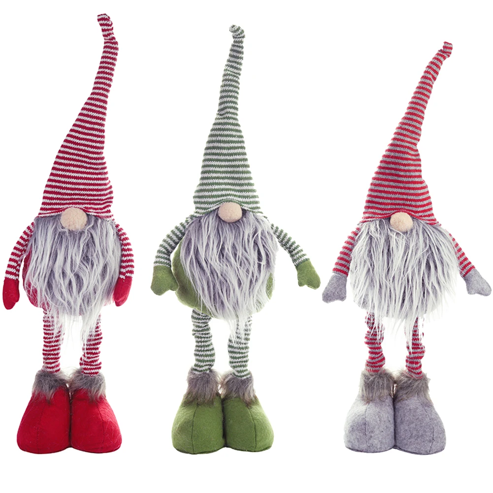 Эльф Праздничная Рождественская Кукла полосатый домашний стол Gnome украшение плюшевые детские игрушки Безликий шведский подвесной орнамент