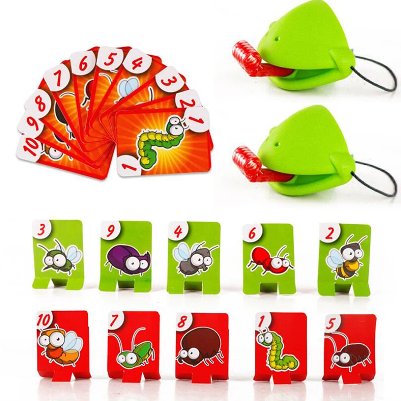 

Chameleon Lizard Mask Licking Solitaire Card Board Game Family Party Toy Children Funny Board Game Toy
