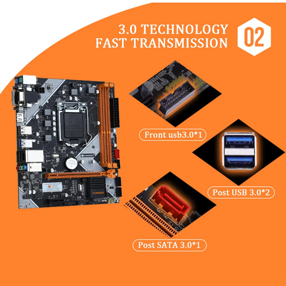 HUANANZHI B75 Простая установка SATA3 интерфейс настольная материнская плата Поддержка 2x8 г Ddr3 ПАМЯТЬ LGA1155 печатная плата для I3 I5 I7 процессор