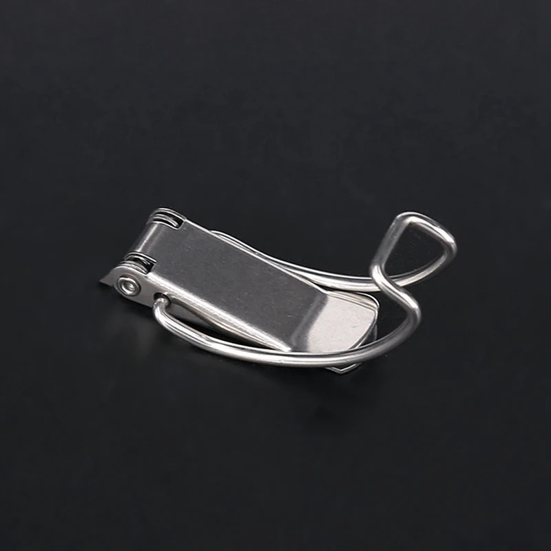 Furniture hardware toggle latches jewelry box hasps decorative latches Stainless steel spring hasp 304 stainless steel box cabinet spring lock hasp transport box tower buckle