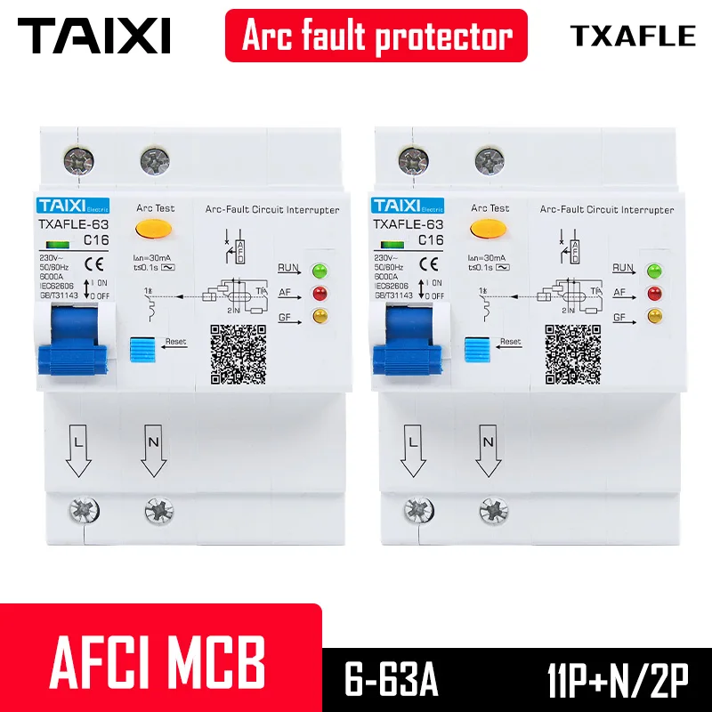 AFCI дуговой выключатель TXAFLE-63 с Bluetooth контроллером для пожарных патрульных шкафов