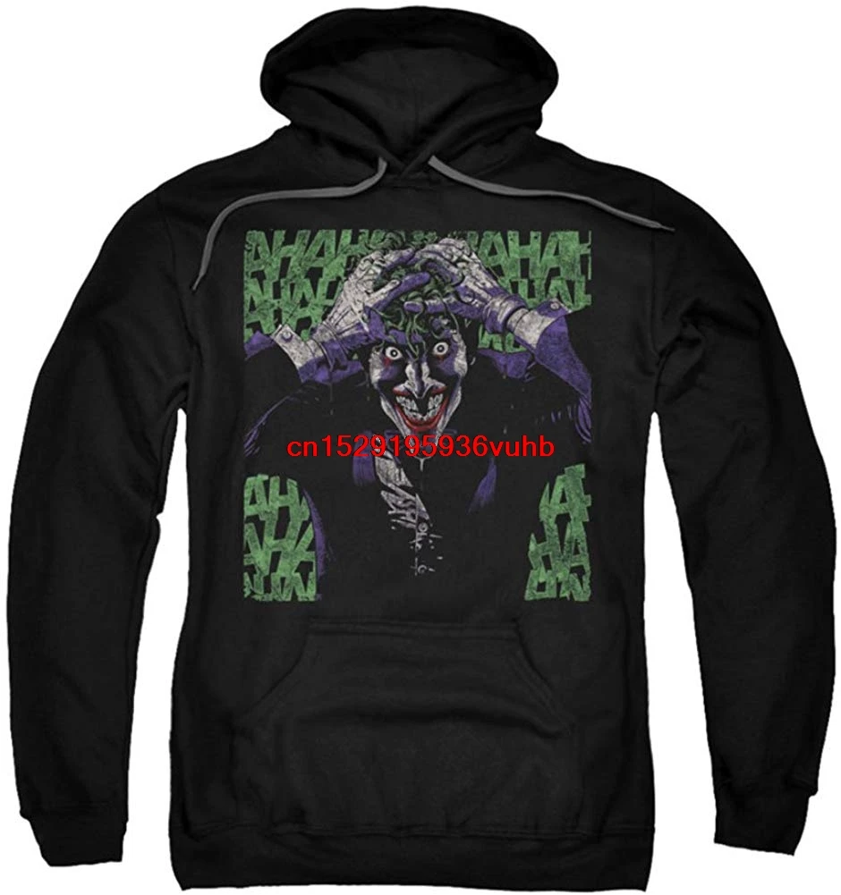 Batman DC Comics Superhero Joker Insanity Adult Pull-Over Hoodie Black