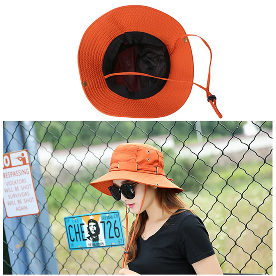 

2020 New Modern Women Wide Brim Sun Hat Sunscreen Waterproof Bucket Boonie Hat for Travel Outdoors Foldable