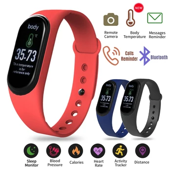 

M4 Pro Smart W@tch BT Connection Heart Rate Blood Pressure Measurement Body Temperature Monitor Activity Tracker 0.86in Screen