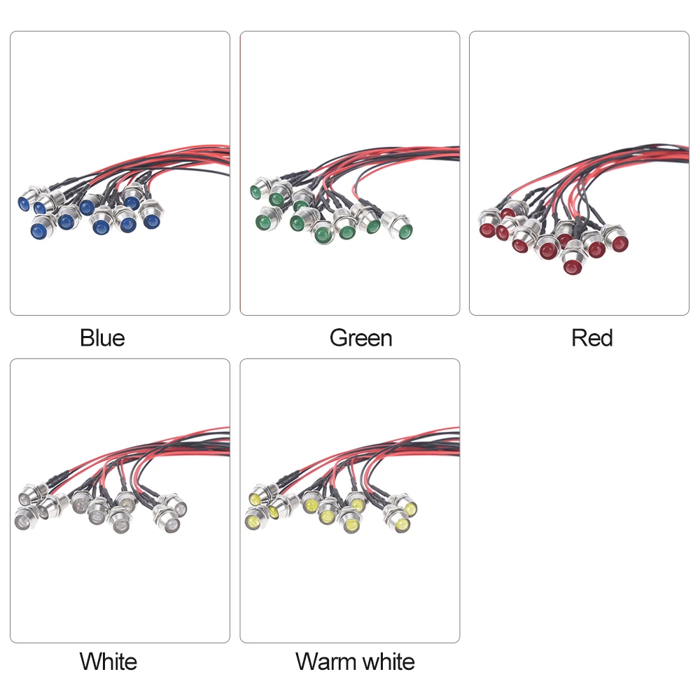New Arrival 10Pcs DC 12V Emergency Light Indicator Signal Light Turn Signal Indicator led Light Bulb