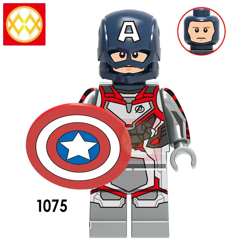 XH1075 50 шт. Капитан Америка Стив Роджерс Сокол Сэм Мстители эндшпиль Marvel Супер Герои экшн-модель строительные блоки детские игрушки XP228 - Цвет: XH1075