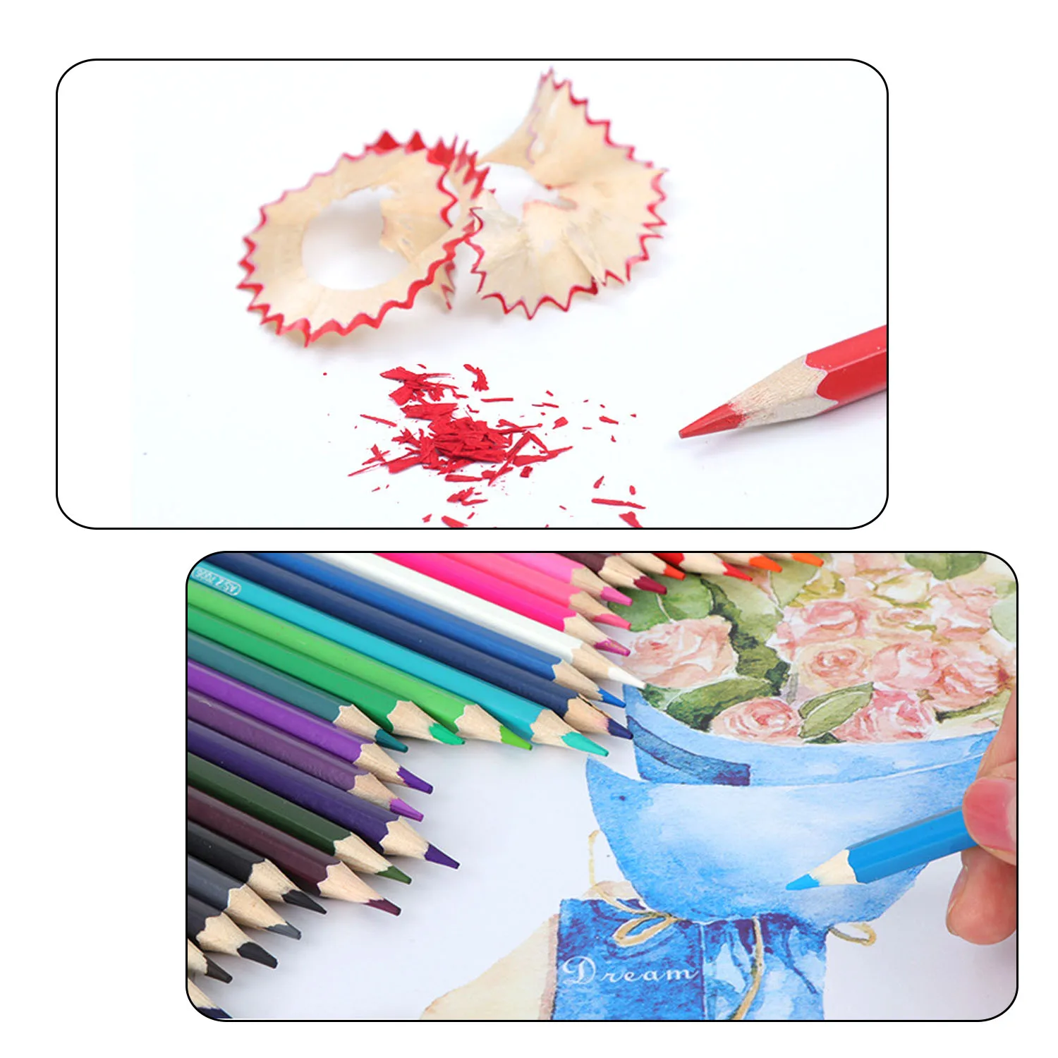 72 цвета товары для рукоделия Набор цветных карандашей с рулонной сумкой точилка