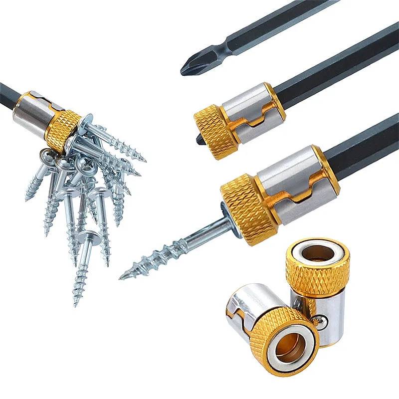 

1/4'' 6.35mm Magnetizer Ring S2 Alloy Steel Screwdriver Magnetic Ring Removable Bit Magnetizer For Hex Shank Electric Screwdrive