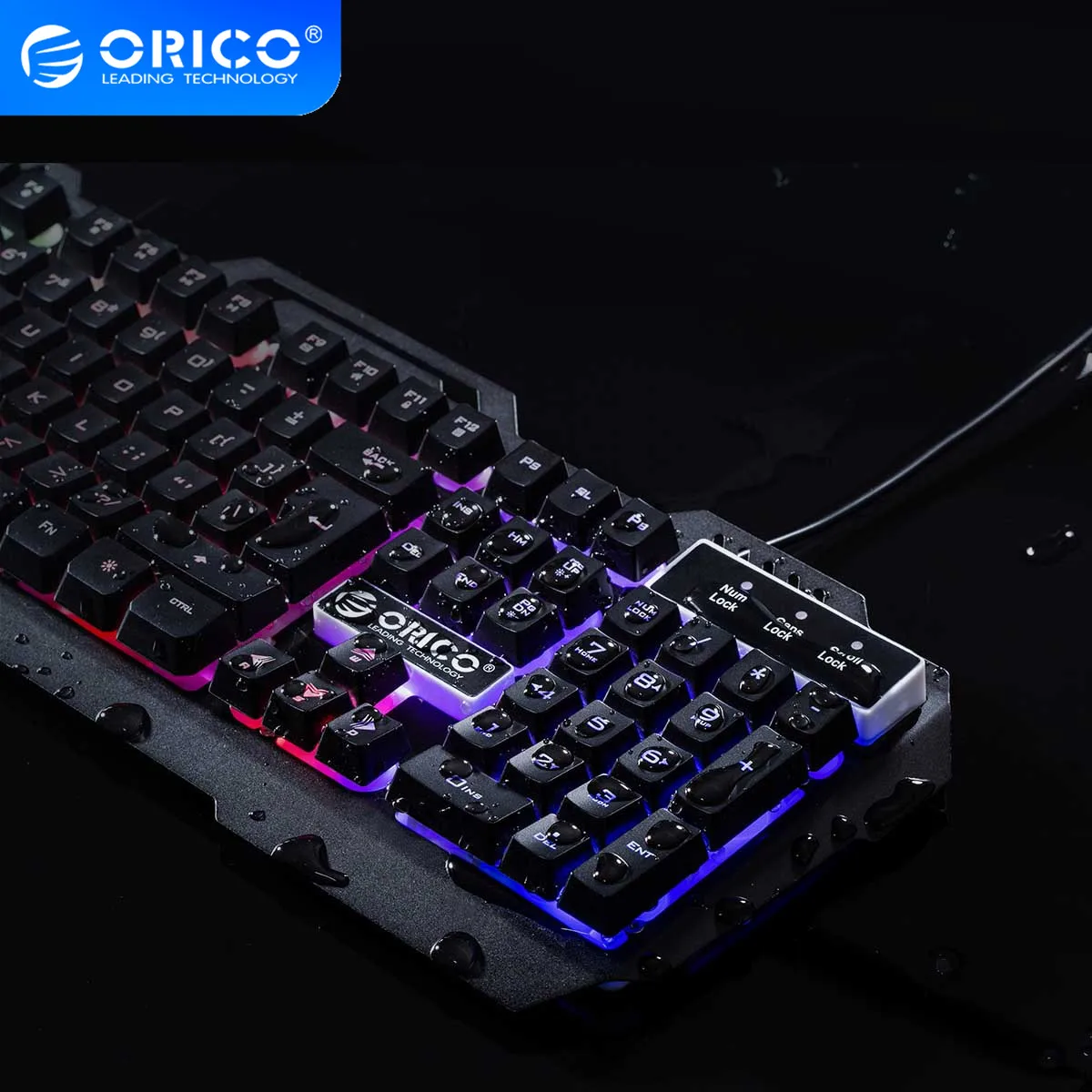 Игровая клавиатура ORICO механическая проводная с 104 клавишами водонепроницаемый