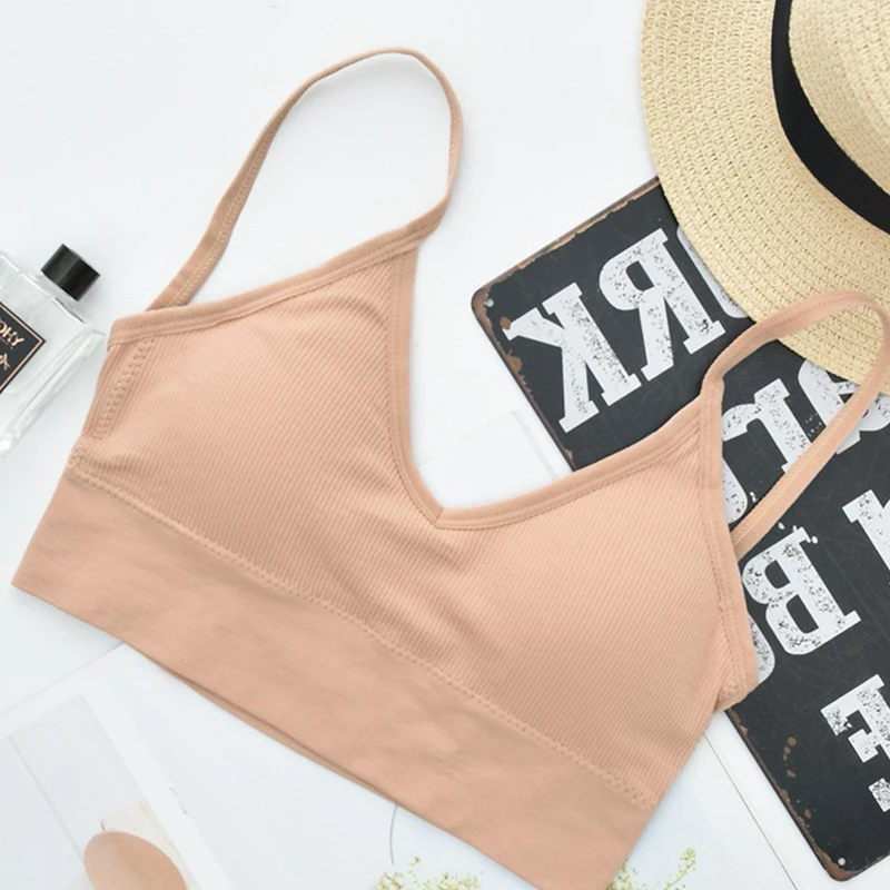 Nude Color Простой бюстгальтер без косточек Triangel для девушек, бюстгальтер без косточек, комфортное нижнее белье, стрейчевое нижнее белье для подростков с подушечками - Цвет: Nude Color