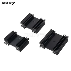 10 pces 34x12x25mm /30mm/35mm/40mm preto radiador para 220 isolamento tira mos triode regulado ic alumínio radiador to220