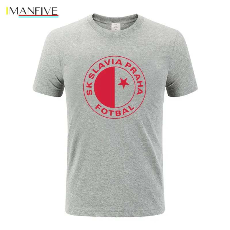 

SK Slavia Praha T Shirt Czech Republic Prague Print T shirt Men's T Shirt Quality Cotton T-Shirt For Men Plus Size S-3XL