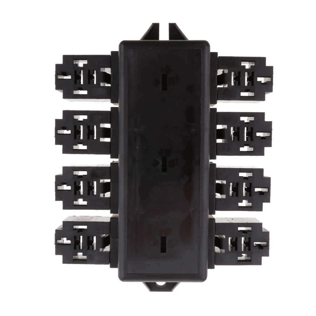 Car 20-Way Blade Fuse Holder 8-Way Relay Socket Fusebox Distribution Block