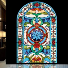 Подгонянный размер окна-крышка пленка на окно-защита конфиденциальности перерабатываемая симметрия украшения дома 60 см x 100 см