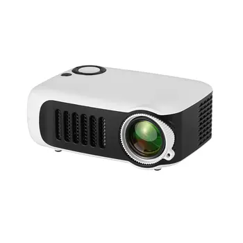 

A2000 Mini Portable Projector 800 lumen Supports HD LCD 580 Ampere Hours Lamp Life Home Theater Video Projector White Black