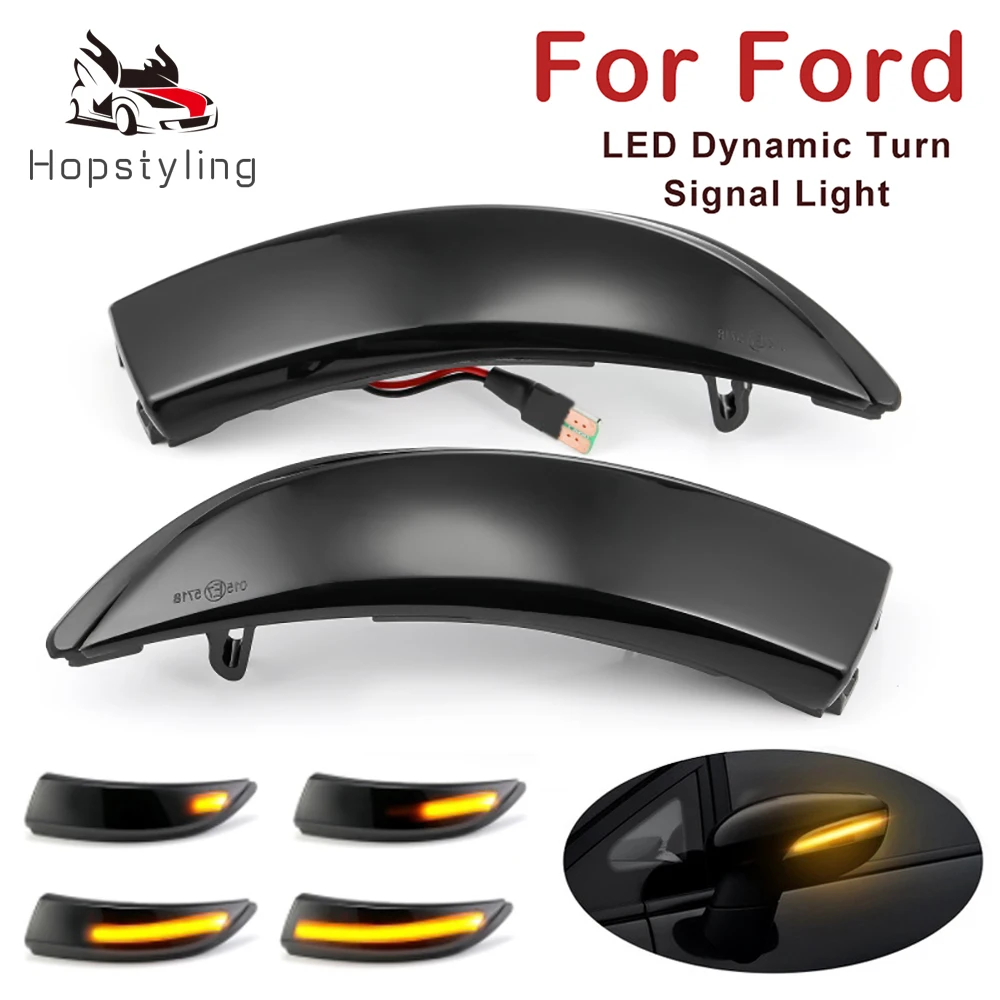 

2Pcs Dynamic Led Side Mirror Sequential Led Turn Signal Lights Dynamic Blinker Indicator For Ford KUGA GAFiesta MK7 B-max