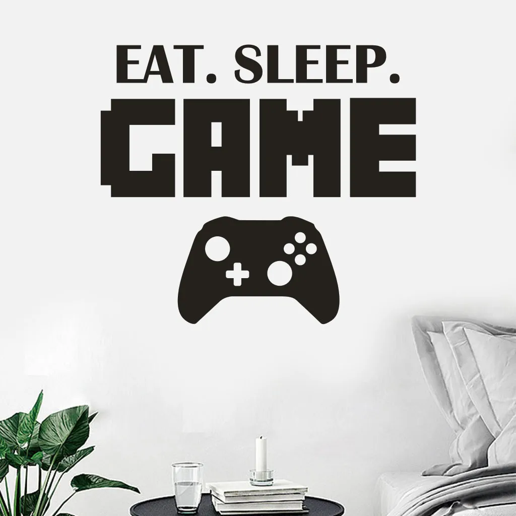 Eat Sleep Game Наклейка на стену игровой джойстик наклейка для игры Настенная детская