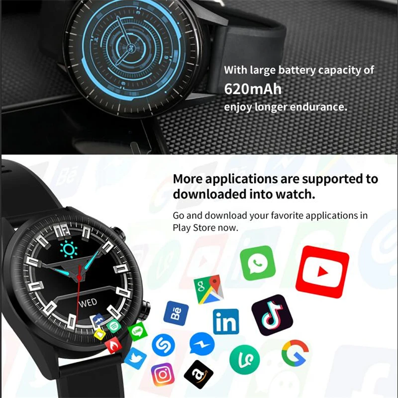 4G SmartWatch Android телефон MTK739 1 Гб+ 16 Гб монитор сердечного ритма Wi-Fi gps карты Смарт-часы для мужчин для HUAWEI часы GT PK KW88