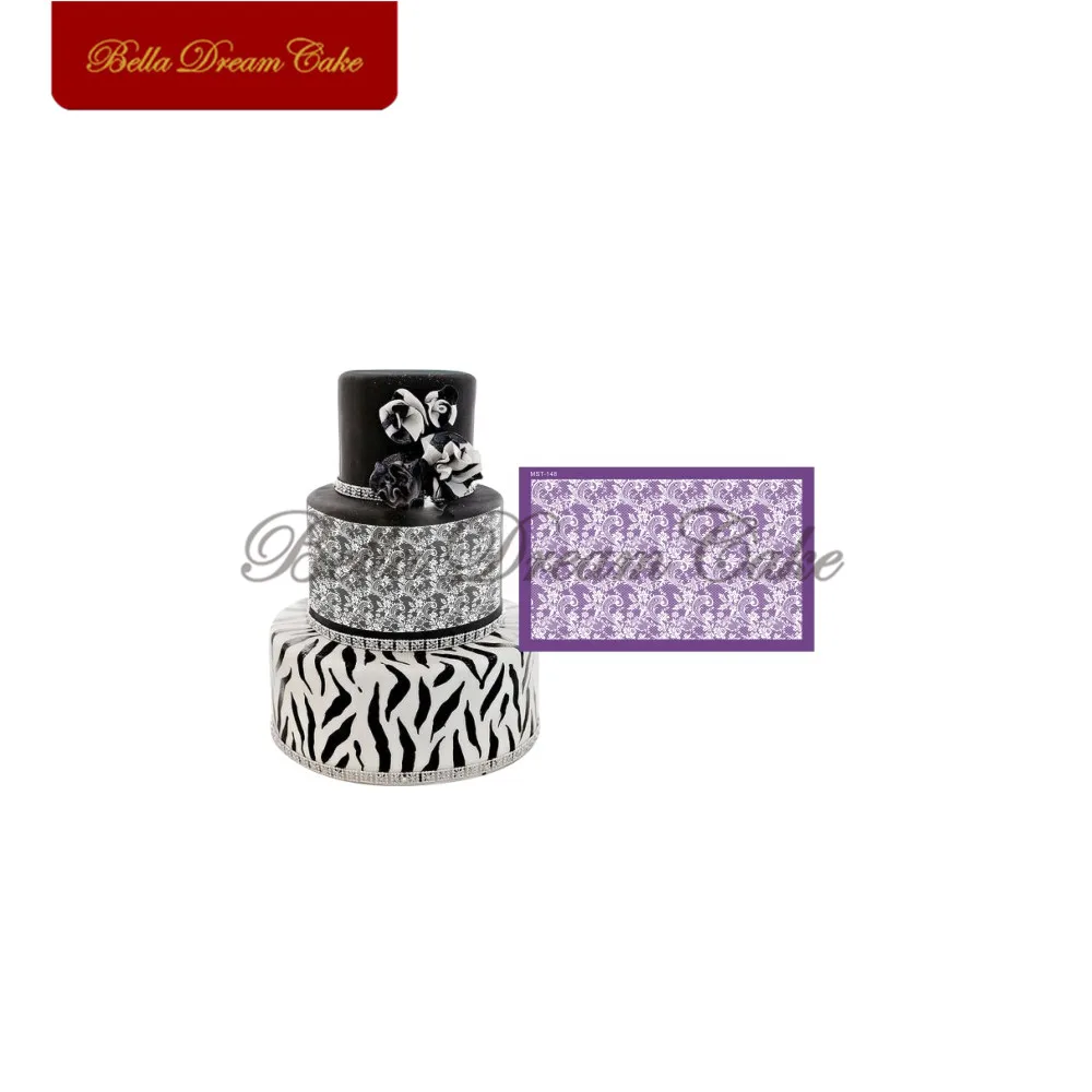 

Relief Flower Pattern Cake Stencil Fondant Mesh Stencils for Wedding Cake Mold Fabric Cake Mould Cake Decorating Tool Bakeware