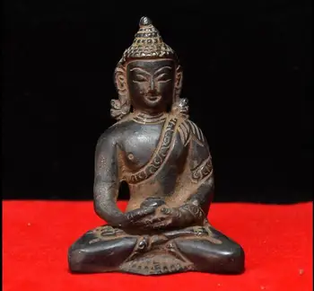 

Collect Tibet Buddhism Old Bronze Sakyamuni Shakyamuni Amitabha Buddha Statue