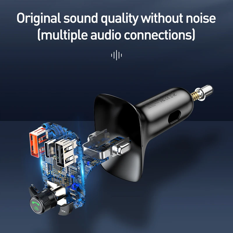 Автомобильное зарядное устройство Baseus FM передатчик для телефона QC 4 0 3 PD3.0 Bluetooth 5