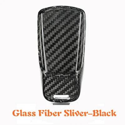 Glass Fiber Sliver-B Т-углеродное стекло, углеродное волокно, автомобильный чехол, держатель для ключа, чехол для Audi A4 Allroad B9 Q5 Q7 TT TTS 4M 8S аксессуары - Название цвета: Glass Fiber Sliver-B