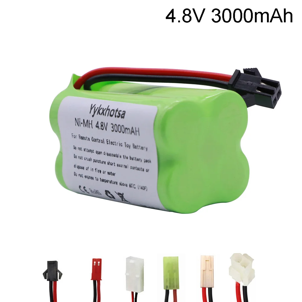 Аккумулятор NiMH AA 4 8 В 3000 мА/ч разъем SM/JST/EL-2P/Tamiya/5557-2P для радиоуправляемых игрушек
