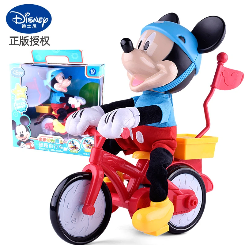 houding naar voren gebracht efficiënt Disney Cartoons Mickey Riding Fiets Speelgoed Muziek Elektrische Fiets  Actie Speelgoed Cijfers Speelgoed|null| - AliExpress