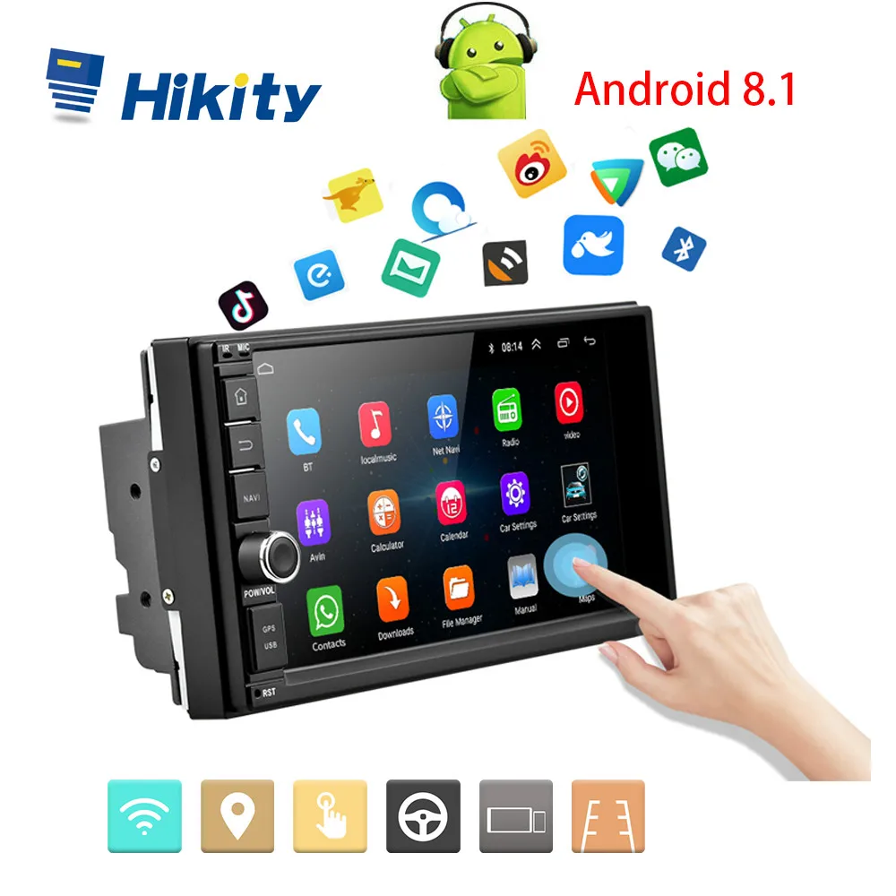 Автомобильный мультимедийный плеер Hikity Android 8 1 GPS 2 Din автомагнитола сенсорный