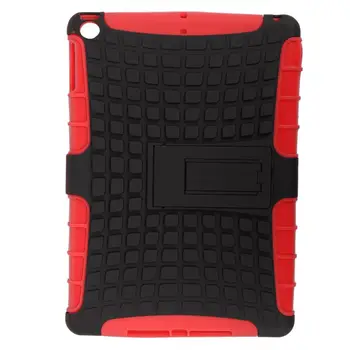 

For New Ipad Case Shockproof Rugged Hard For New iPad 9.7 inch 2017 Version Model numbers Black + Red