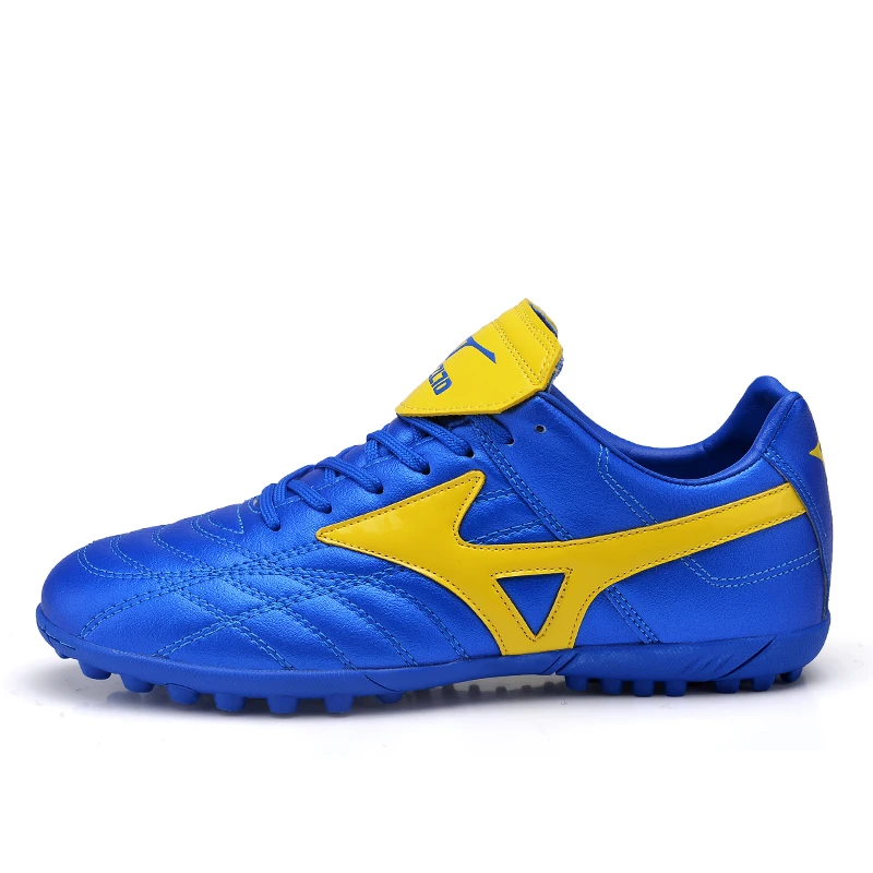 Size33-44 для мальчиков и девочек, шипованные кросовки для футбола, футбольные кроссовки, кроссовки нового дизайна, спортивная обувь - Цвет: blue