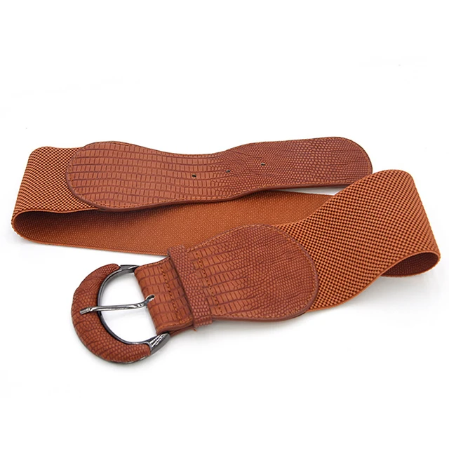 LEACOOLKEY Cinturón Elástico Ancho Para Mujer, Grueso Cinturón