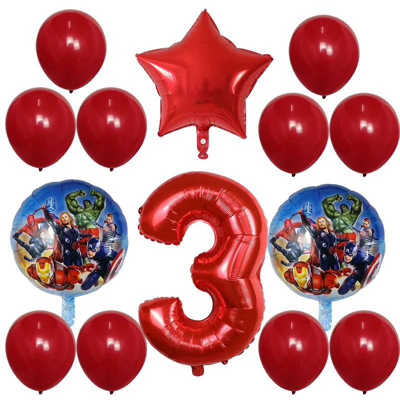 14 шт./партия, новые воздушные шары из фольги «мстители», 30 дюймов, шарик для дня рождения вечерние украшения, супер герой, детские игрушки, надувной шар