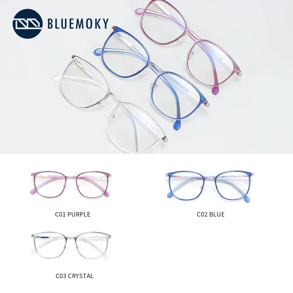 BLUEMOKY оправа для очков для женщин, анти-синий светильник, очки для компьютера, Модные оптические очки для близорукости, дальнозоркости, женские очки