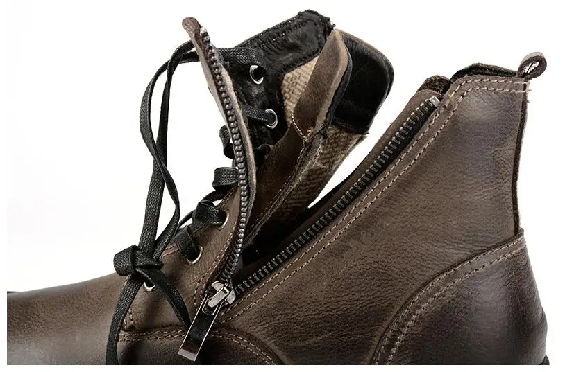 Классические рабочие ботинки из натуральной кожи; botas hombre; первый слой кожи; мужские ботинки; сезон осень; рабочие ботинки; 26D50