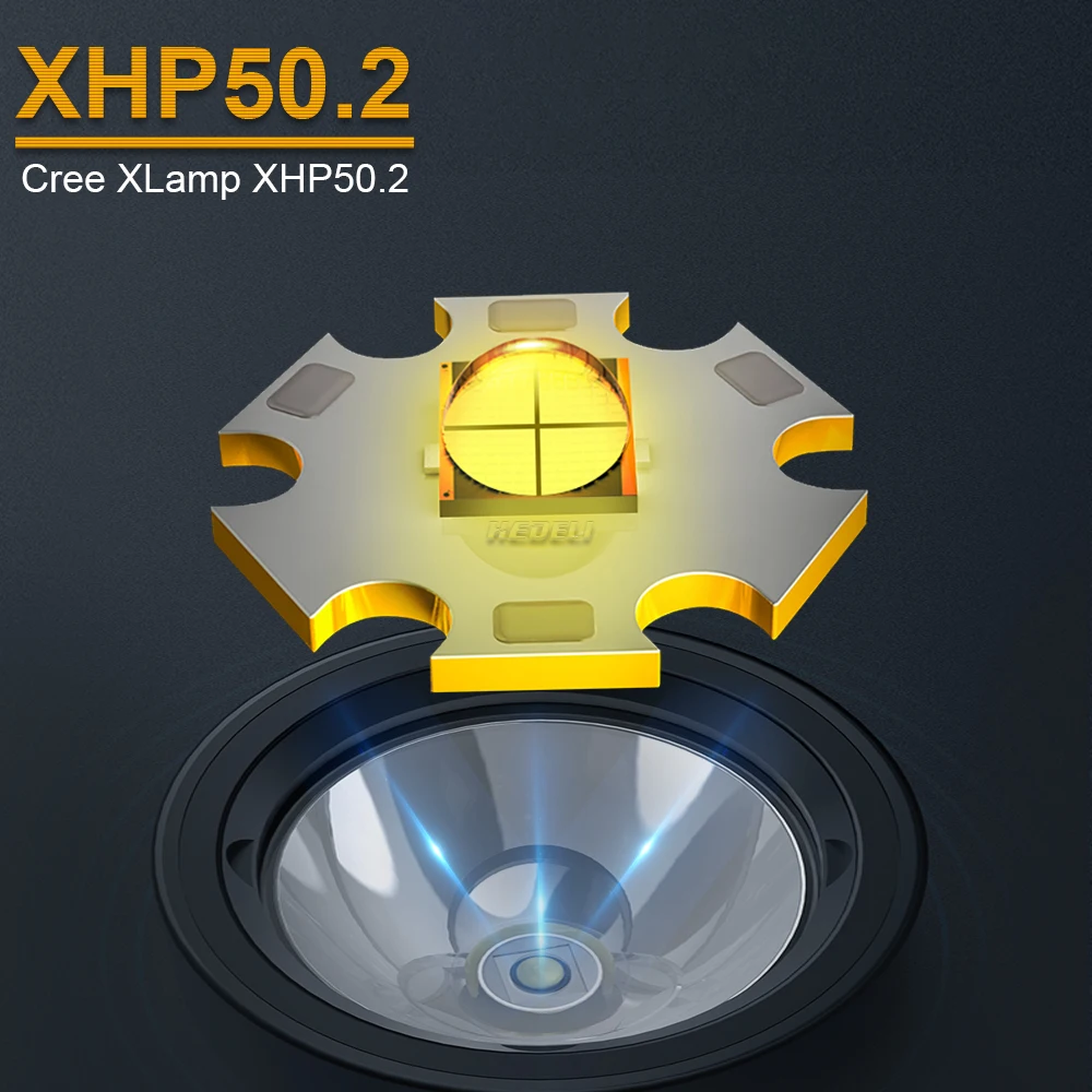 XHP50.2 супер яркий подводный 200 м IPX8 Водонепроницаемый вспышка для подводного
