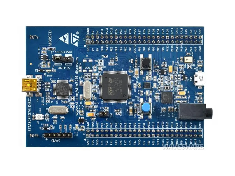 ST Official MB997D STM32F407G DISC1 обновленный STM32F4DISCOVERY Cortex M4 1 мб флэш памяти 192 кб RAM STM32F407VGT6 STM32F4