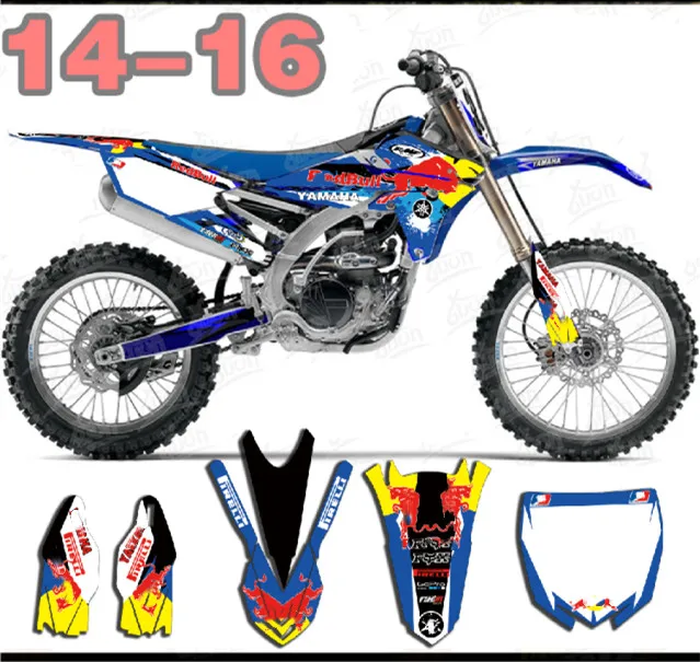 

Team Graphics Backgrounds Decals 3M Custom Stickers Roc Kit For Yamaha YZ250F YZF250 2014 2015 2016 YZ 250F YZF 250 YZF-250