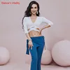 Oriental Dance Top/Pants V-Neck Shirt 7-Point Sleeve Trousers Practice Clothes Set Female Belly Dancewear Performance Clothing ► Photo 3/5