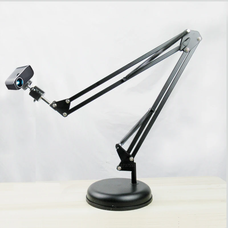 DL-PMA-T10 universal mini projector desktop stand with spring foldable 360 rotate tilt mini projector bracket round base bedside