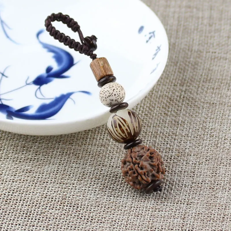 Креативный брелок для автомобиля подвеска Bodhi корень Jingang луна и звезды Pipal Tree Seed Key Chain аксессуары