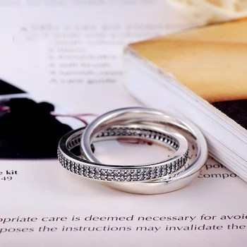 

Real 925 Sterling Silver Trendy Love Forever Promise Ring For Women Wedding Engagement Party Gift Pan Rings Fashion Jewelry