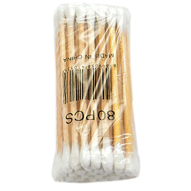 30Pcs/Bag Medical Disposable Double-Headed Cotton Buds Swab Wooden Sticks Ear Nose Cleaning Health Care Makeup Tools X5XC