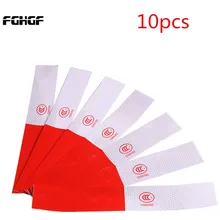 10 шт. высокая интенсивность наружная безопасность Популярные DIY красно-белый грузовик Предупреждение ночь светоотражающие полосы клейкие ленты наклейки Горячая Распродажа