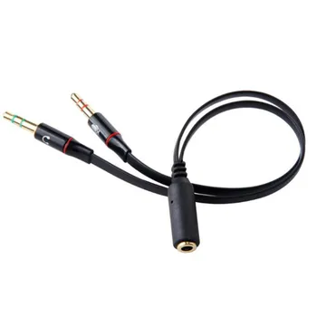 

Mini 3.5mm Stereo Audio Cable 1 Male To 2 Female Headset Mic Y Splitter Cable Adapter to PC For Android iphone samsung