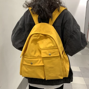 

Brand large capacity ladies backpack 2020 new designer simple young student computer school bag nylon cloth leisure travel bag